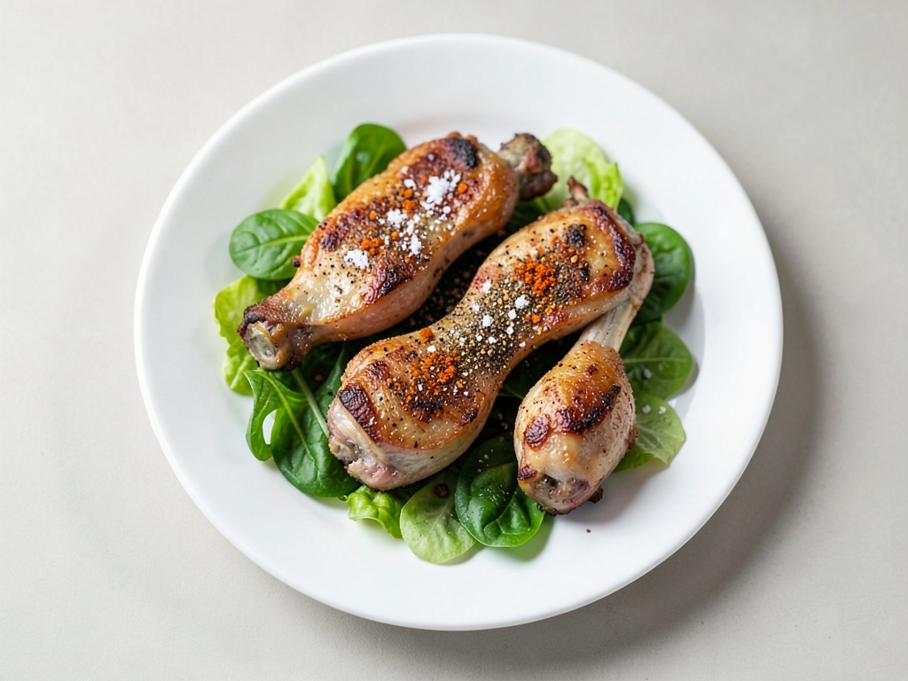 Cosce di pollo croccanti con verdure radice stufate e pera