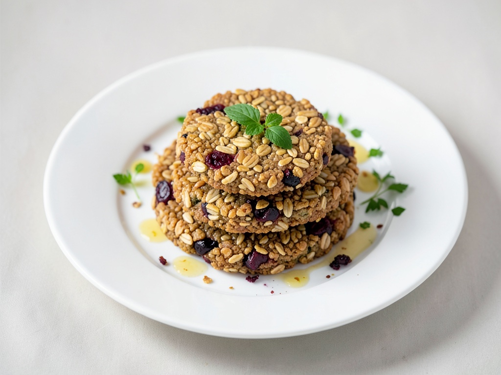 Biscotti croccanti all'avena e mirtilli rossi