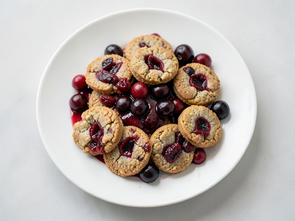 Galletas de avena crujientes con arándanos rojos