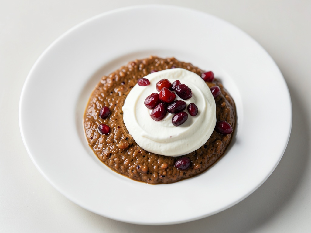 Halva-Mascarpone-Creme mit Granatapfelkernen