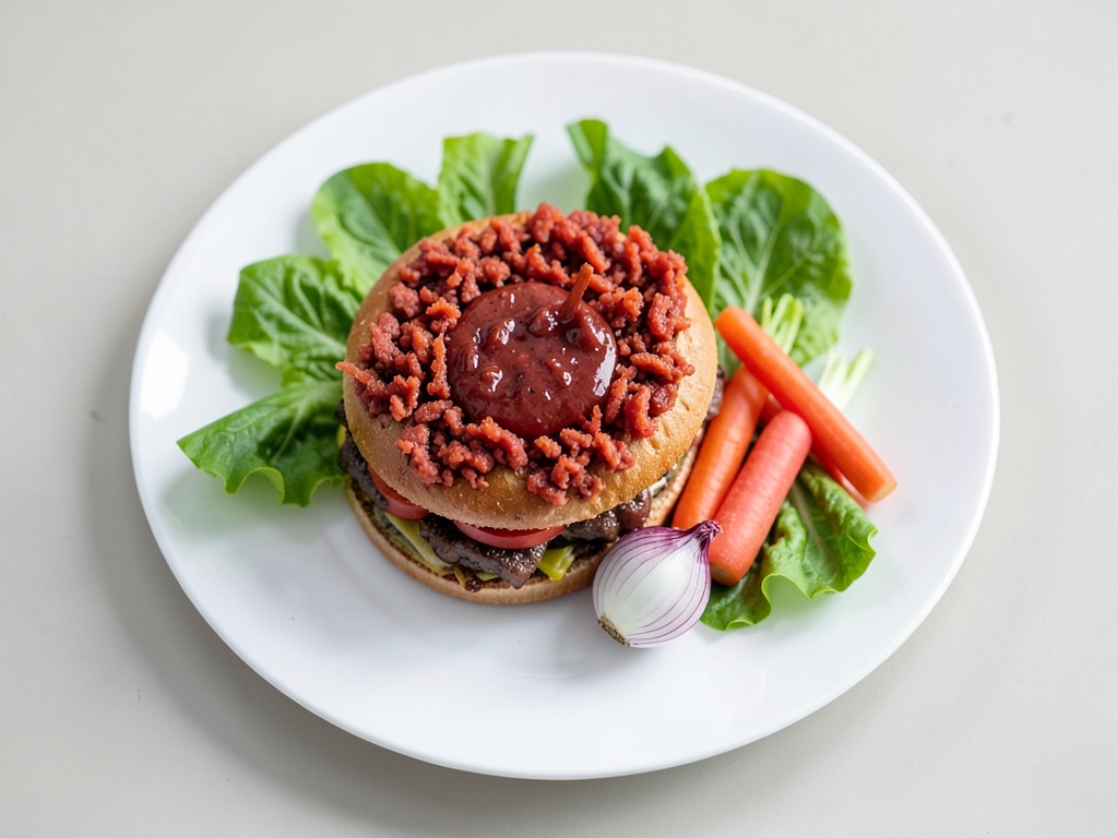 Hamburger di carne cruda con salsa tartara fatta in casa