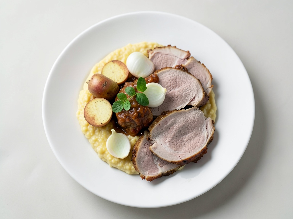 Coniglio brasato con polenta cremosa