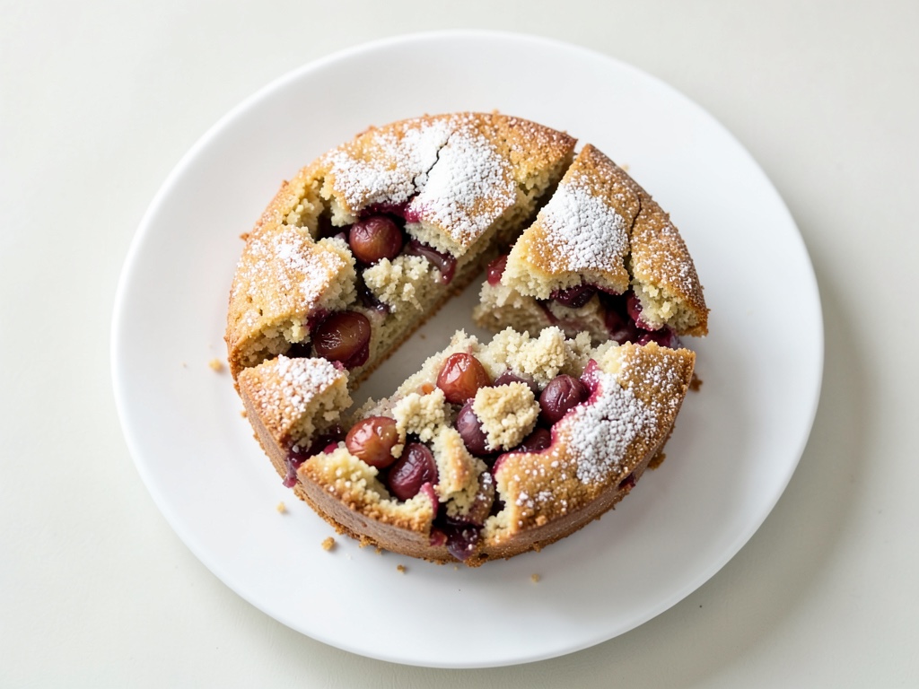 Torta croccante alle nocciole con crema alla pesca