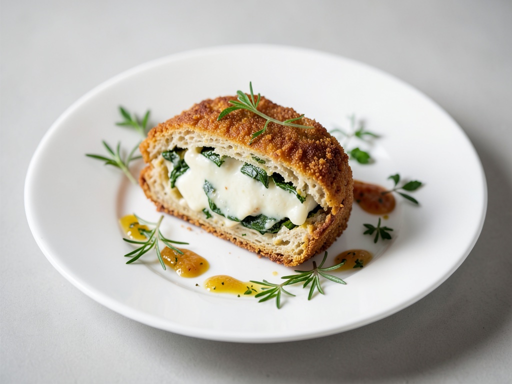Pane croccante al lievito con mozzarella e basilico