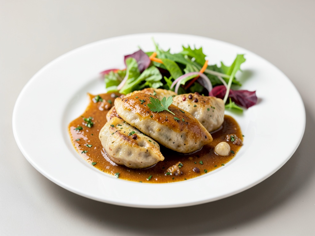 Frittelle di lievito con insalata
