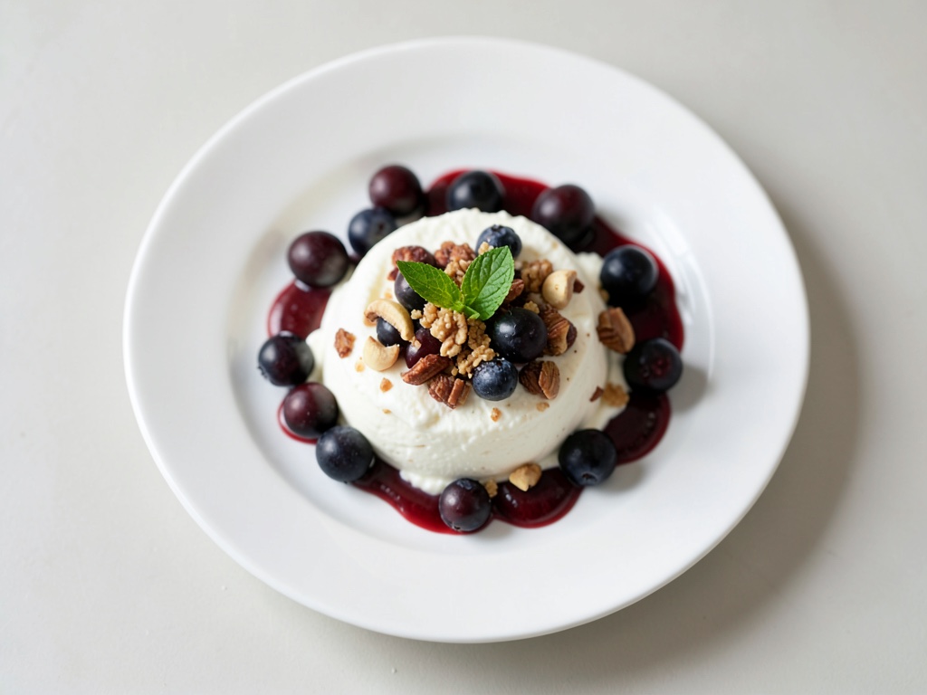 Quark con mirtilli e anacardi