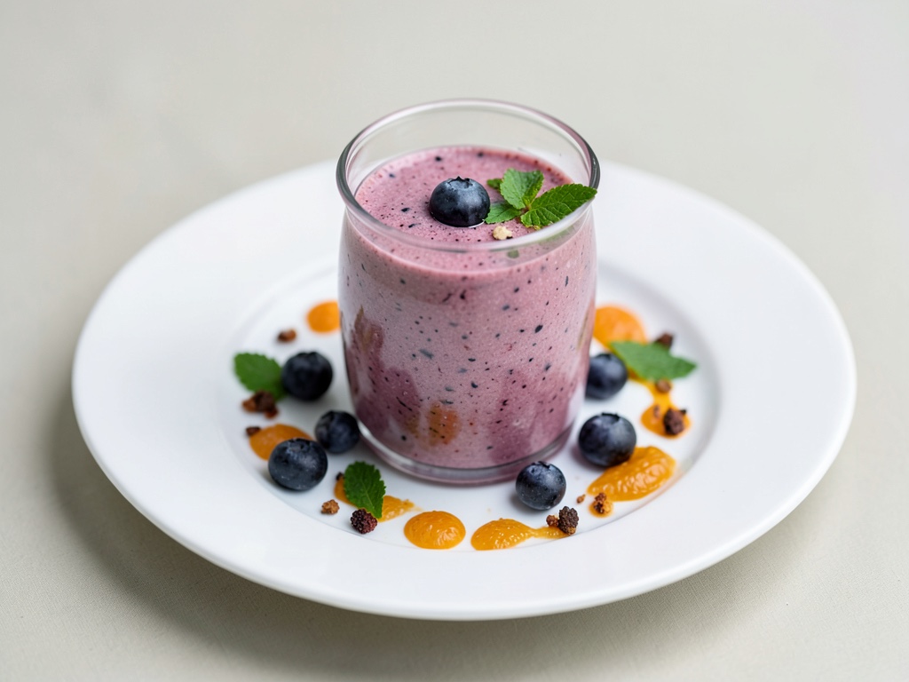 Frischer Heidelbeer-Orangen-Joghurt-Smoothie
