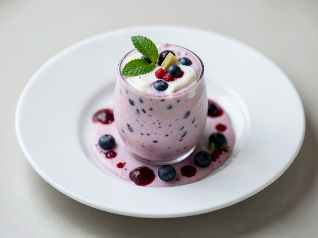 Frullato cremoso ai mirtilli e yogurt