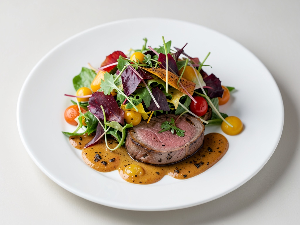 Insalata autunnale con filetto di agnello