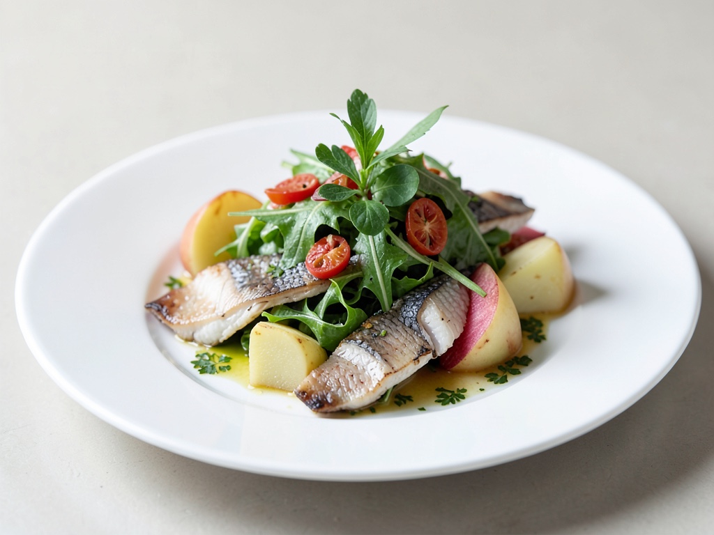 Insalata fresca di aringhe con patate e mele