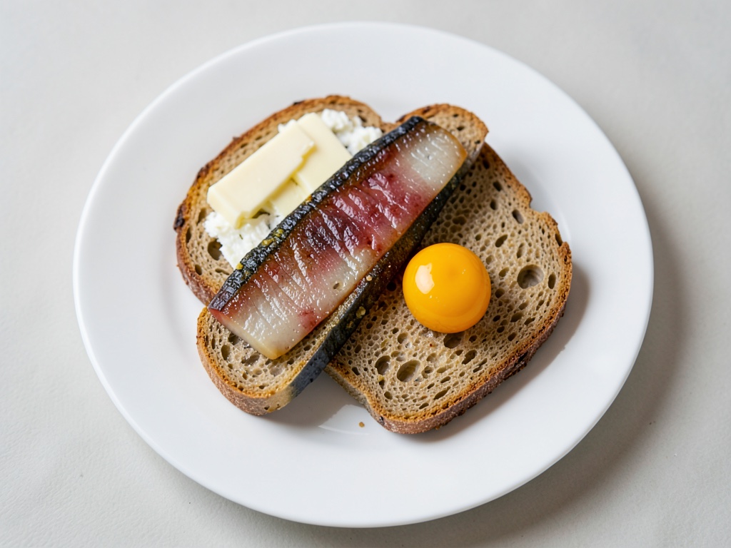 Pane alle sardine con uovo
