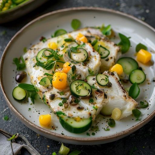 Roulades de hareng aux champignons et concombres