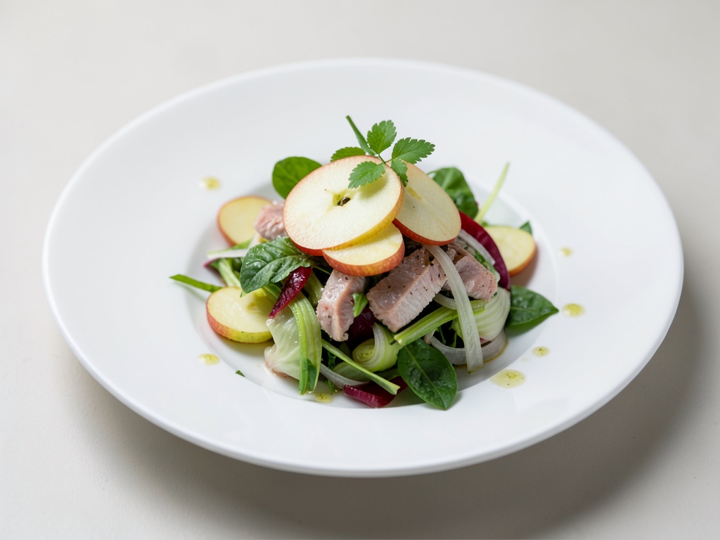 Fresh Herring Salad with Apple and Leek