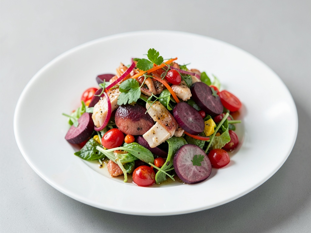 Insalata di aringhe colorata con barbabietola rossa
