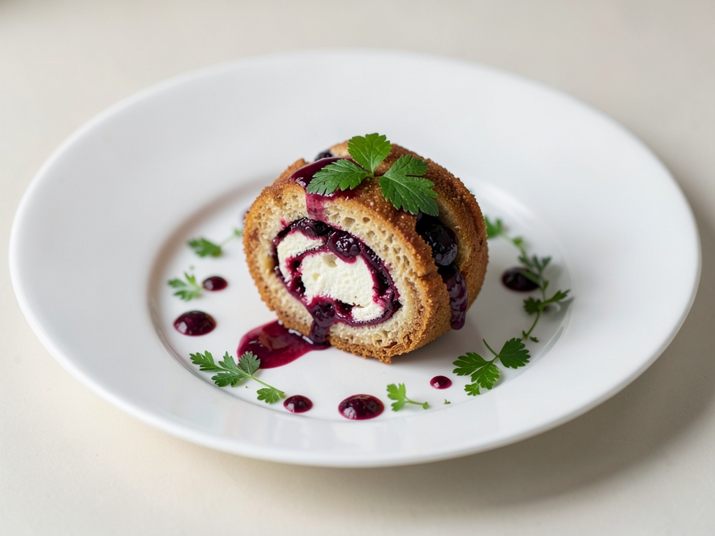 Rotolo di pan di spagna ai lamponi