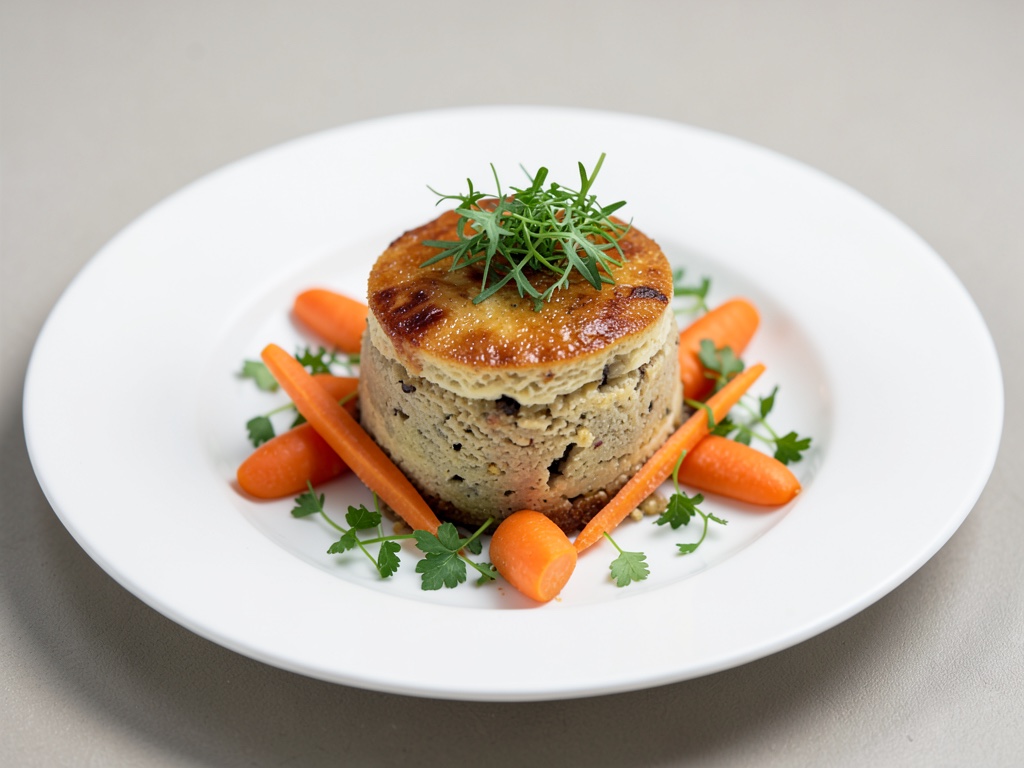 Salado rollo de bizcocho con zanahorias y berro