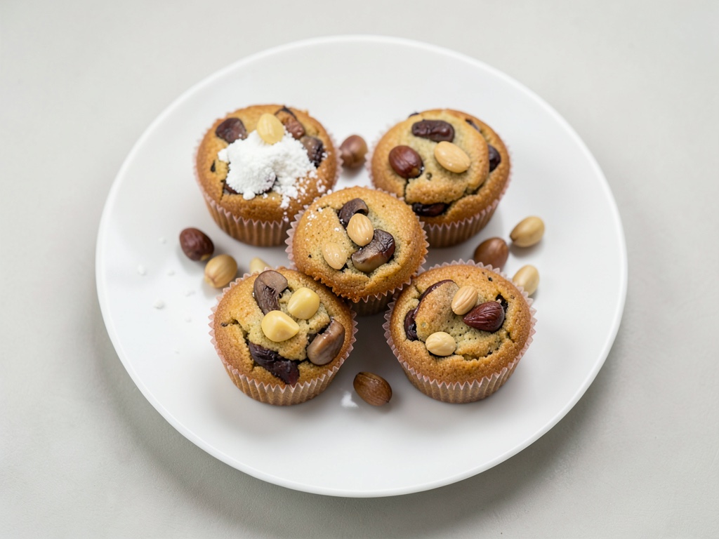 Muffin salati ai funghi champignon con pinoli
