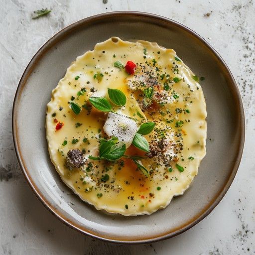 Soufflé aux herbes salé