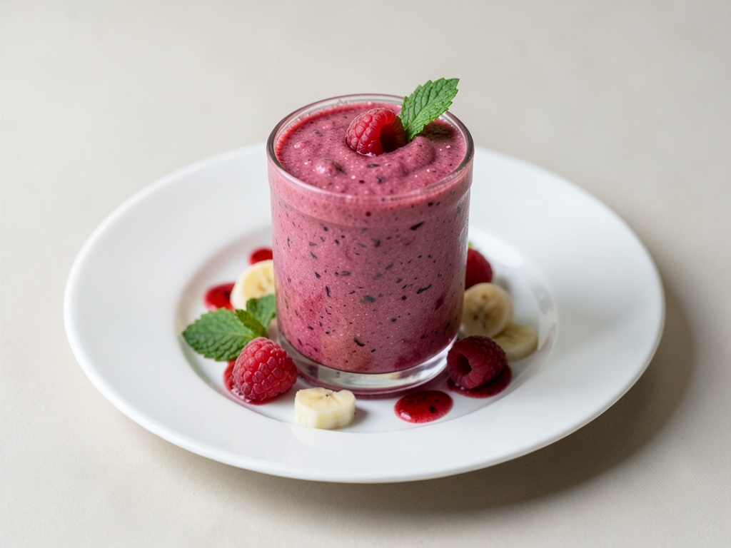 Fruchtiger Himbeer-Bananen-Smoothie