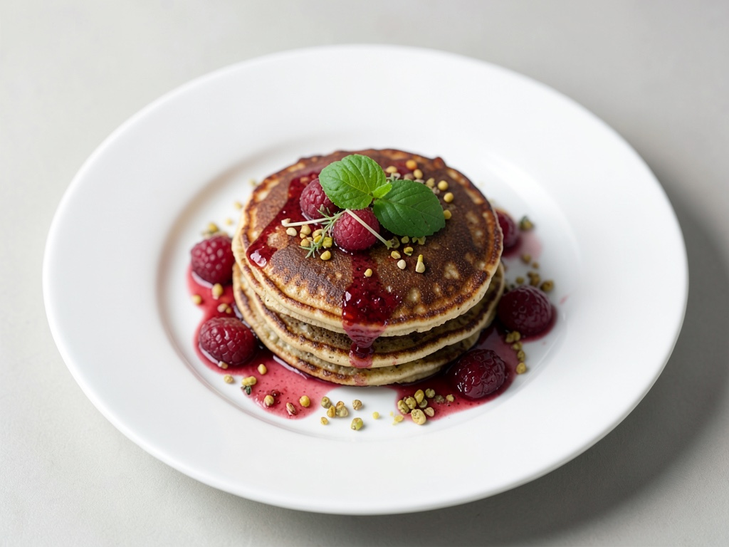Tortitas de alforfón y frambuesa