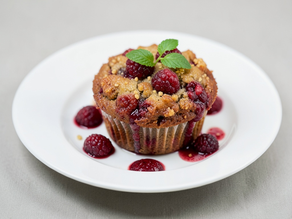 Muffin al farro e lamponi succosi