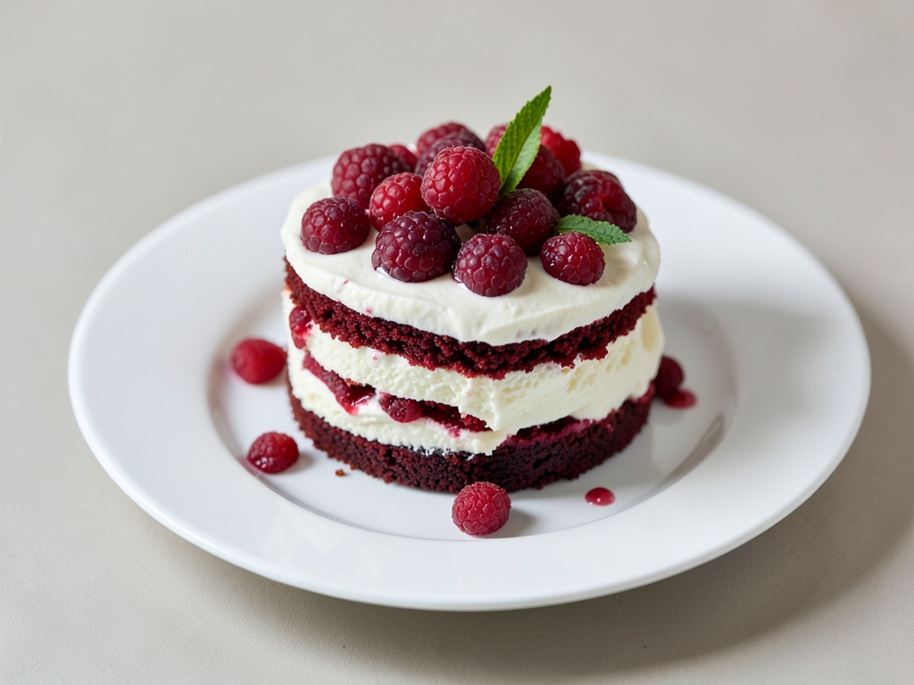 Torta alla crema di lamponi e panna