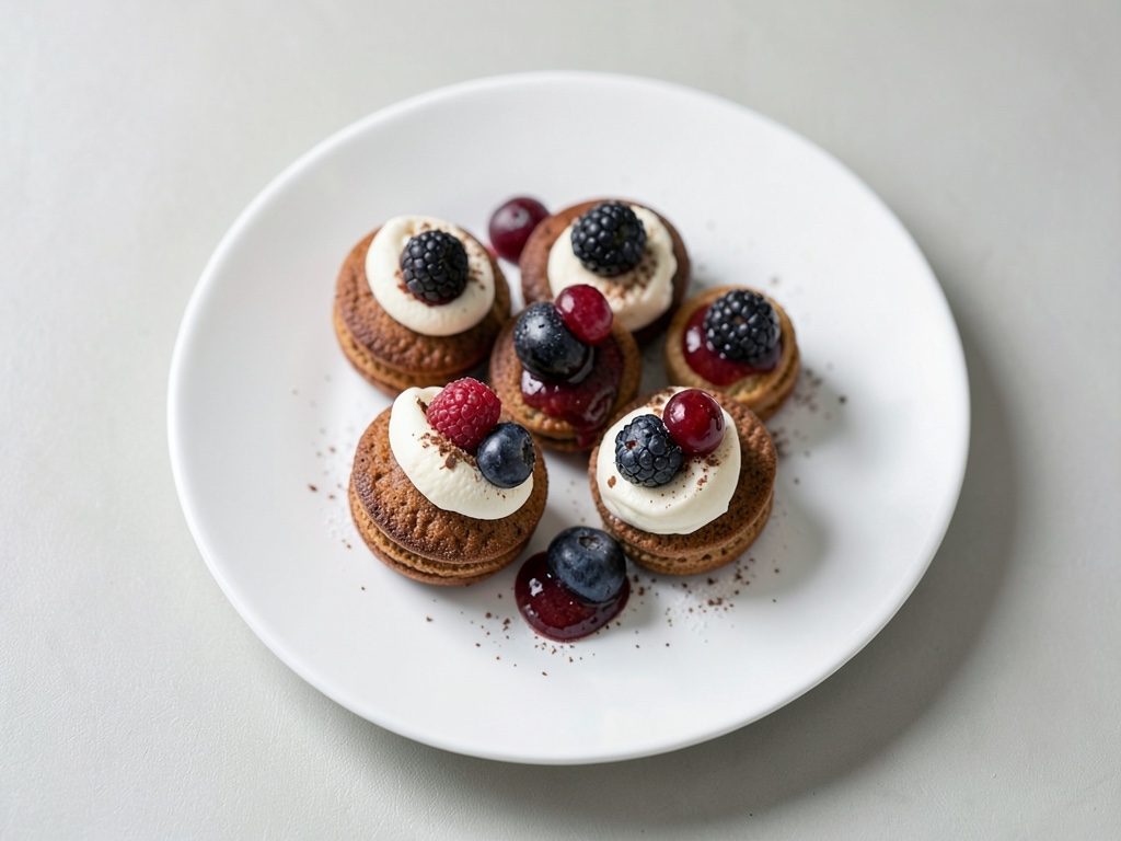Macaron alle fragole di bosco con crema al cioccolato