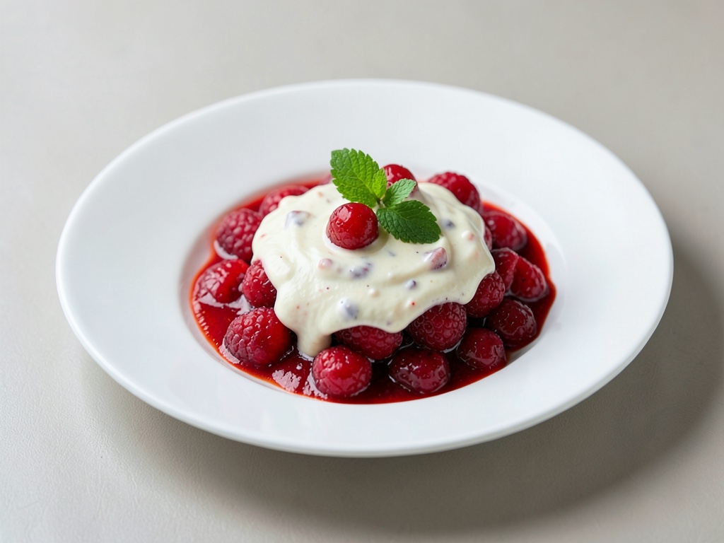 Mélange crémeux à la framboise