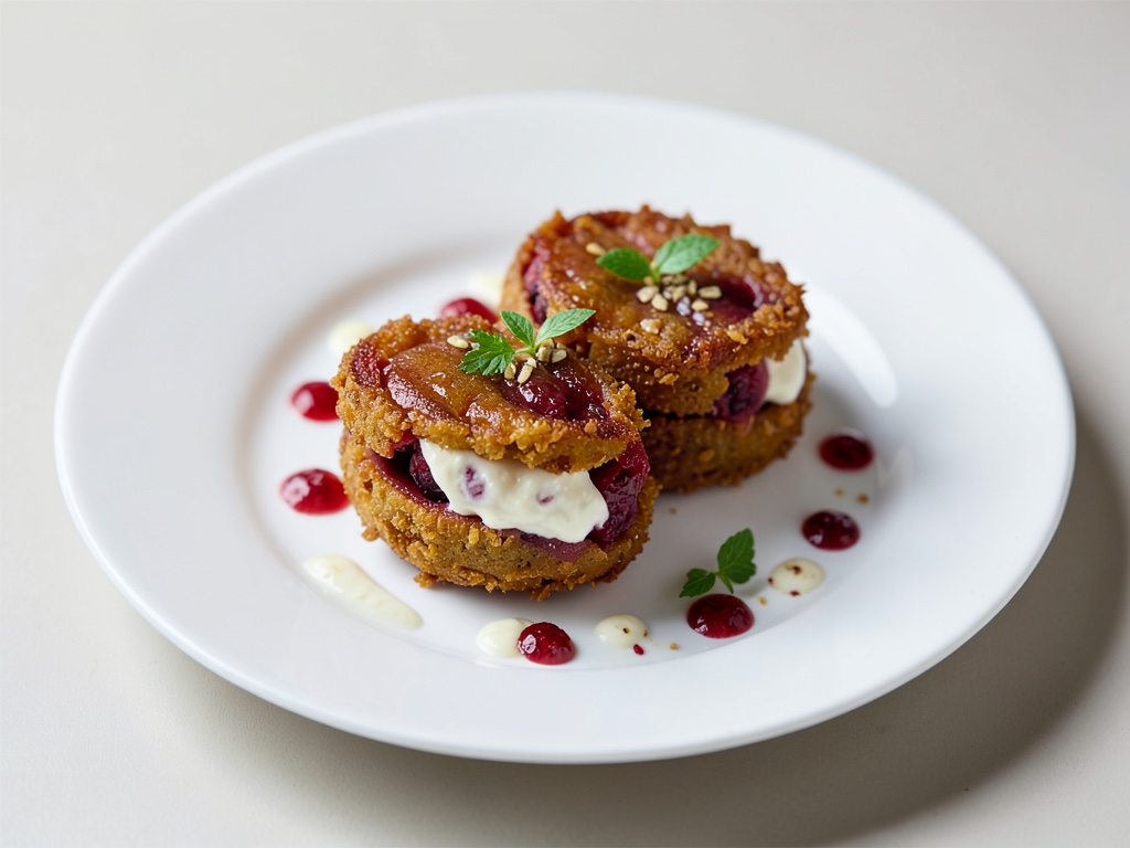 Knusprige Himbeer-Röllchen mit Quark-Sahne-Creme