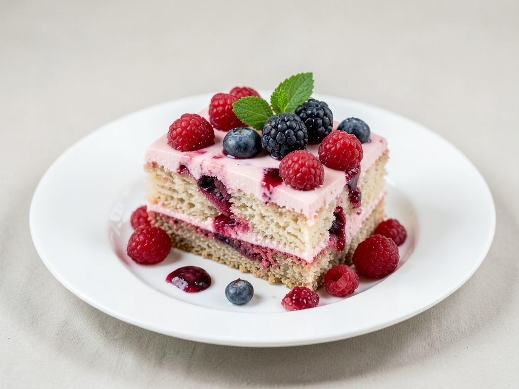 Torta fruttata allo yogurt e lamponi