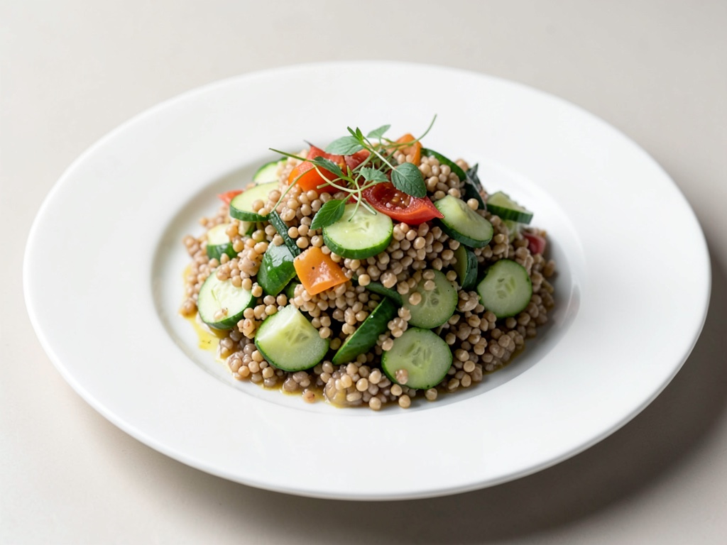 Insalata fresca di miglio e cetriolo