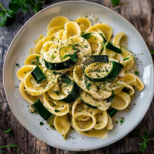 Hörnchen-Nudeln mit Zucchini