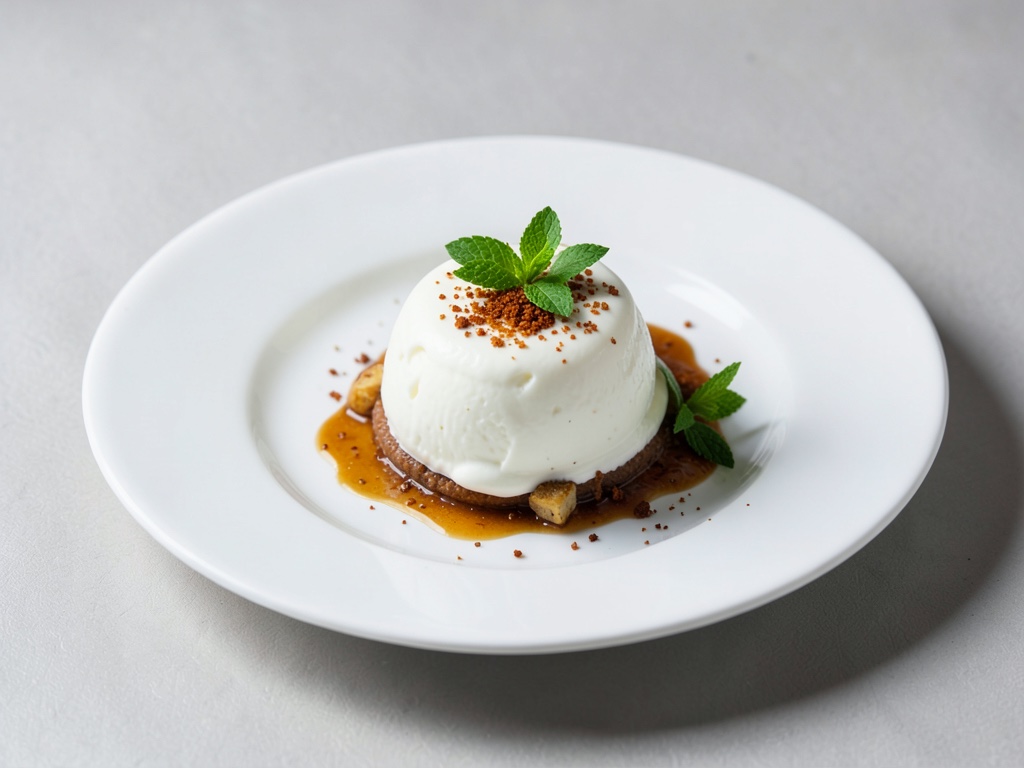 Gelato allo yogurt e fiori di sambuco