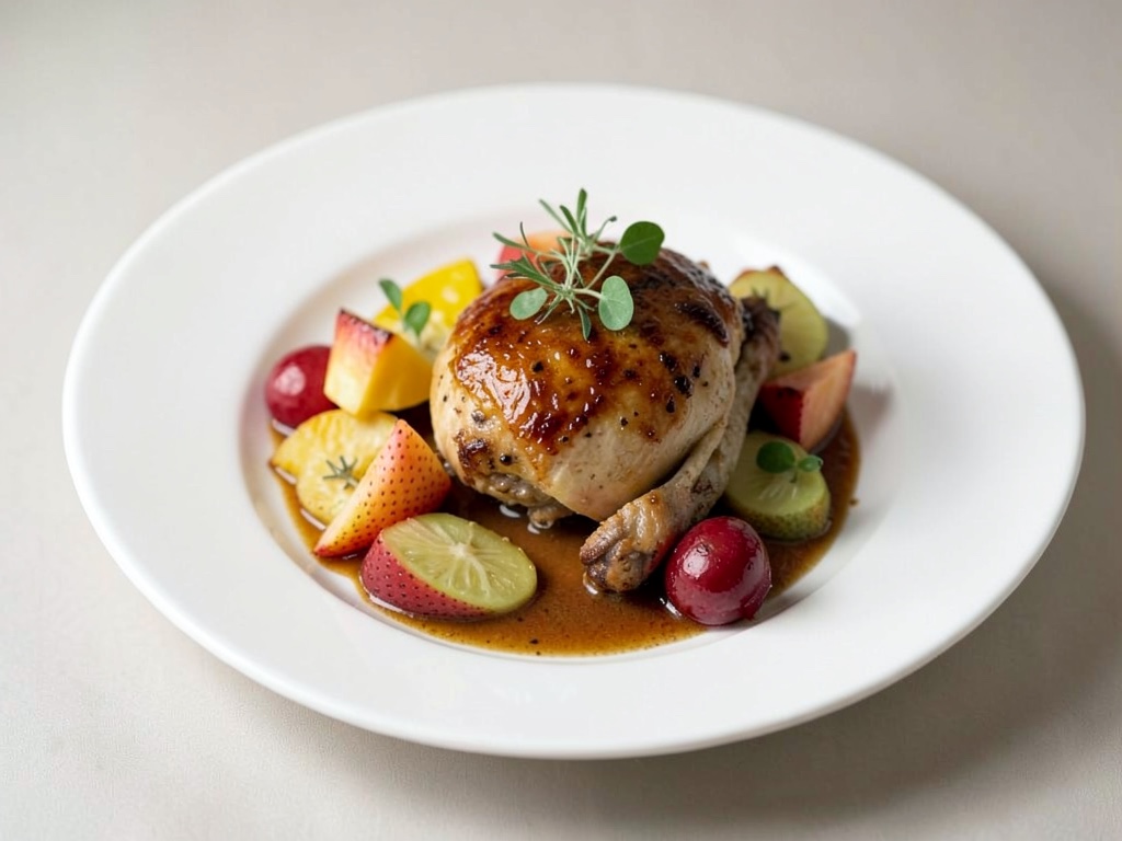 Pollo con frutta