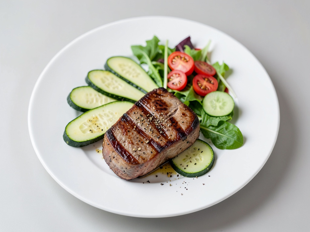 Petto di pollo alla griglia su un'insalata fresca