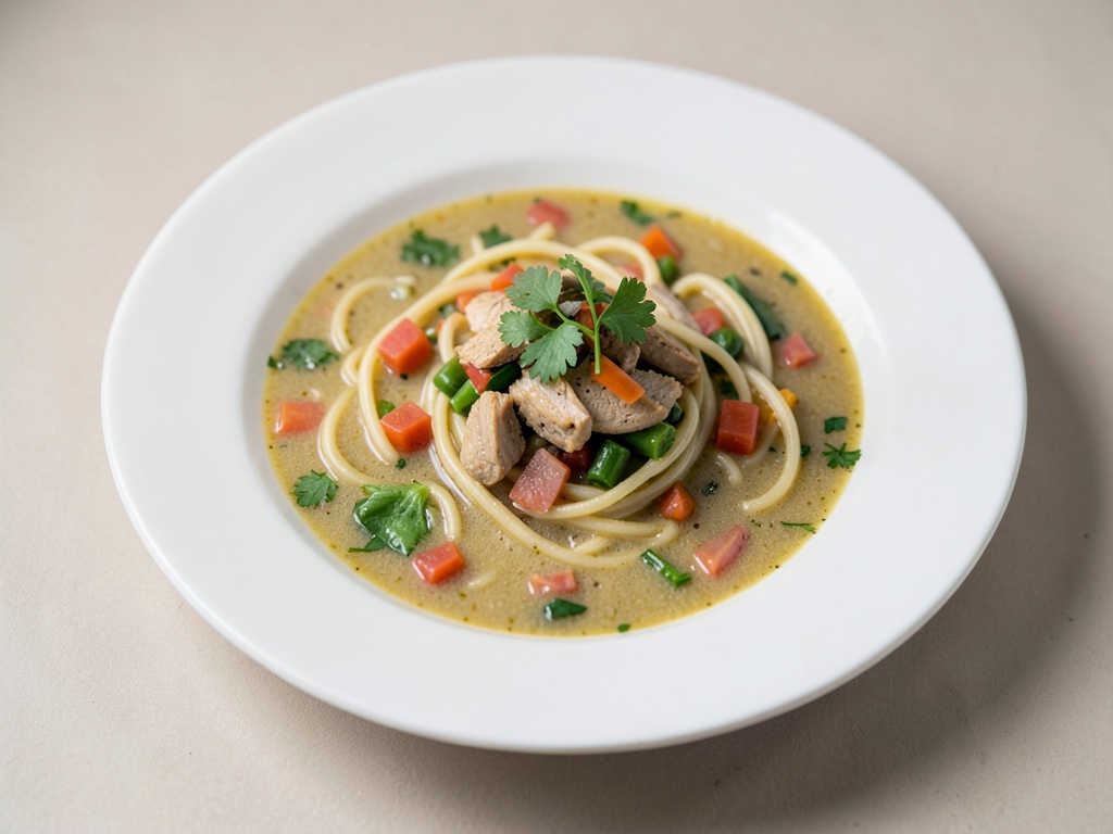 Schnelle Hühner-Gemüse-Nudelsuppe
