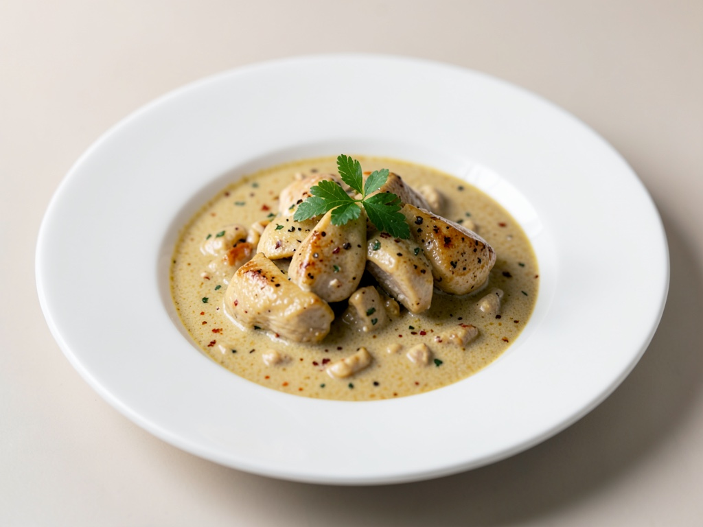 Curry cremoso al pollo con spezie