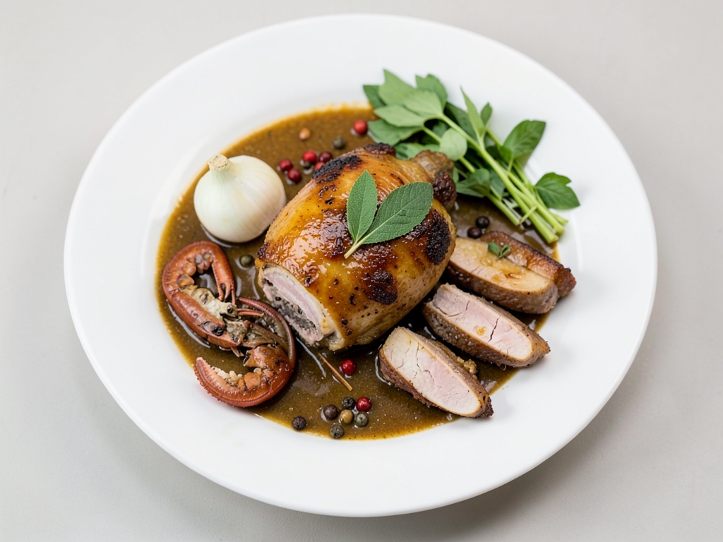 Fricassé di pollo alla berlinese con lingua di vitello