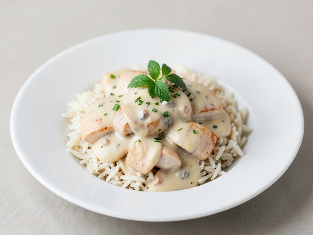 Cremoso Fricassé di Pollo con Riso