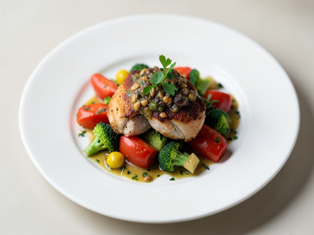 Fricassé di pollo croccante con verdure