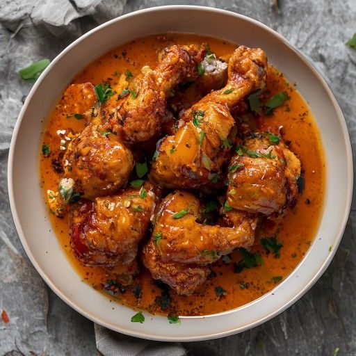 Cuisse de poulet croustillante avec glaçage au miel et au curry