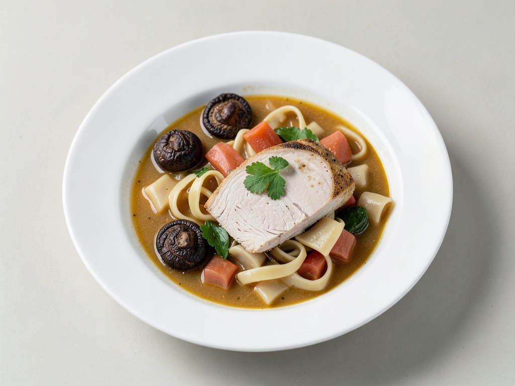 Soupe de poulet aux nouilles de verre
