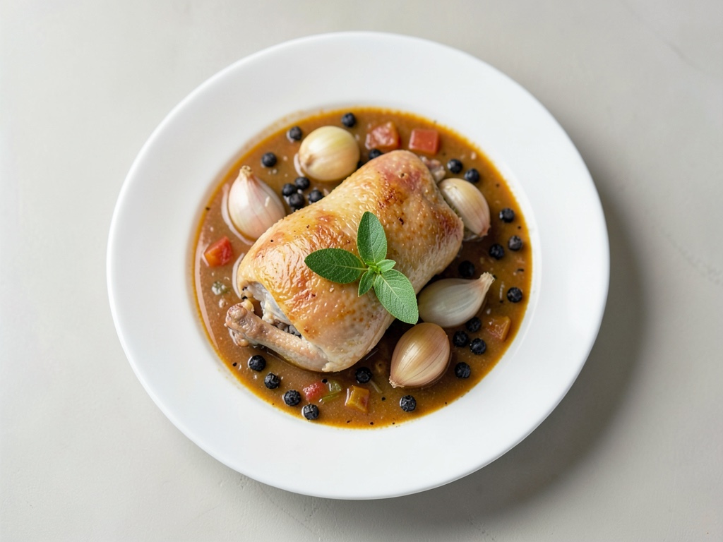 Zuppa di pollo classica con limone e erbe