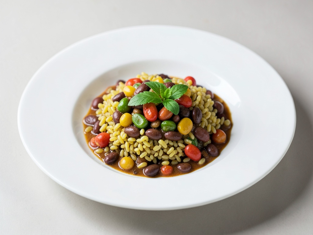 Stufato di fagioli colorati con pasta Orzo