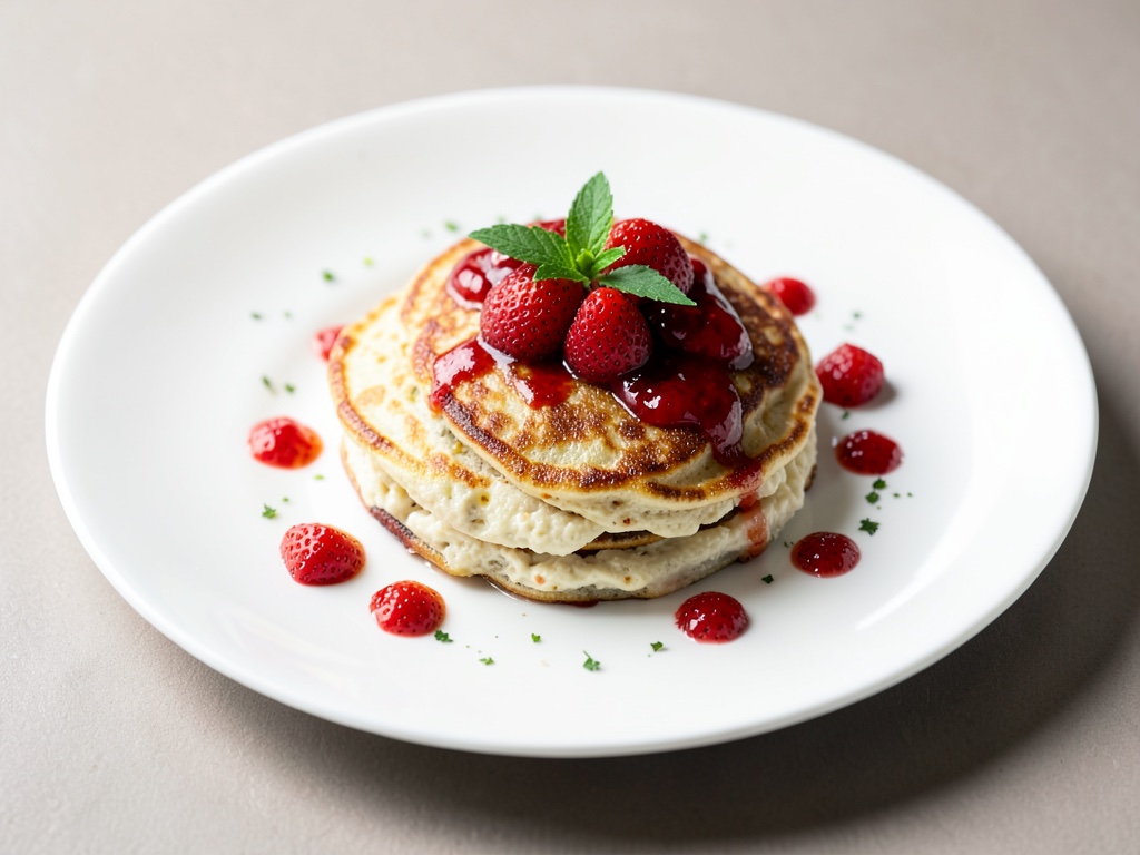 Focaccine soffice al formaggio fresco con topping di fragole