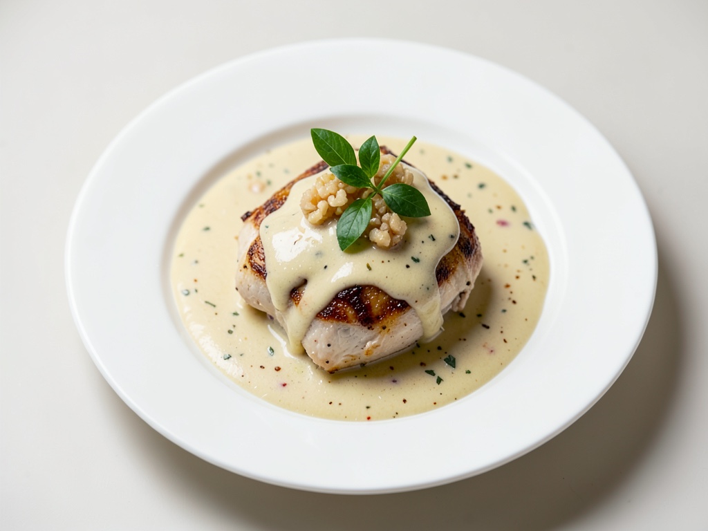 Pollo tenero in salsa cremosa al Riesling