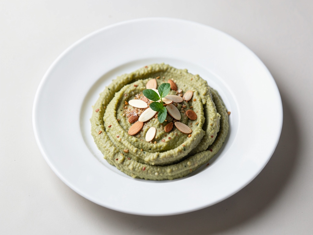 Hummus croccante al forno con mandorle
