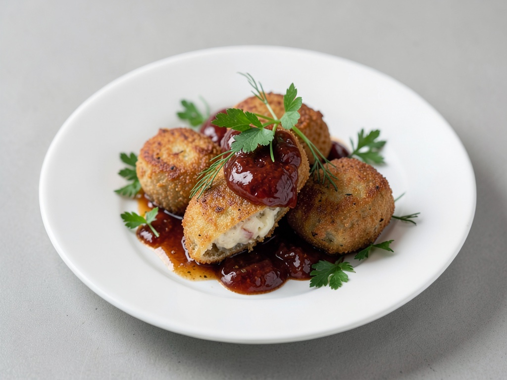 Crocche croccanti con ripieno di marmellata