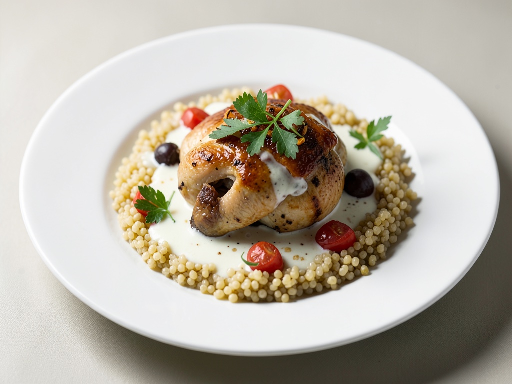Pollo al latte con couscous