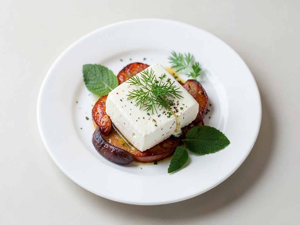 Feta marinado en aceite